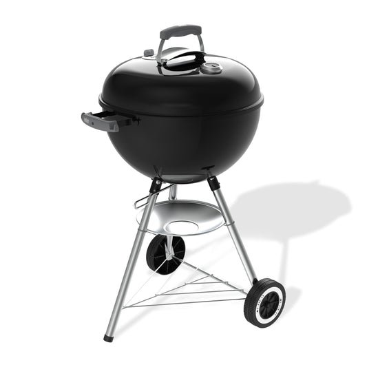 47cm Charcoal Kettle BBQ Grill with Lid Thermometer & One-Touch Cleaning System