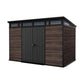 11x7ft Large Outdoor Garden Storage Shed with Lockable Double Doors & Reinforced Roof