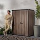 1400L Outdoor Storage Cabinet with Shelves & Weatherproof Vertical Design